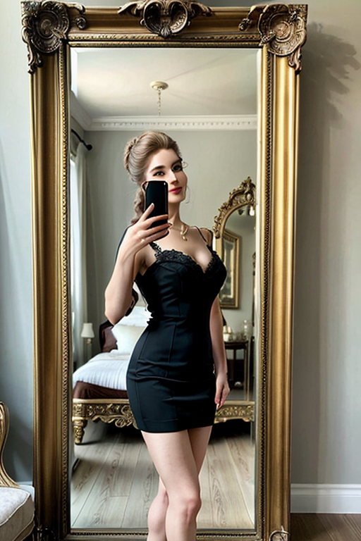 mirror photo poses girl